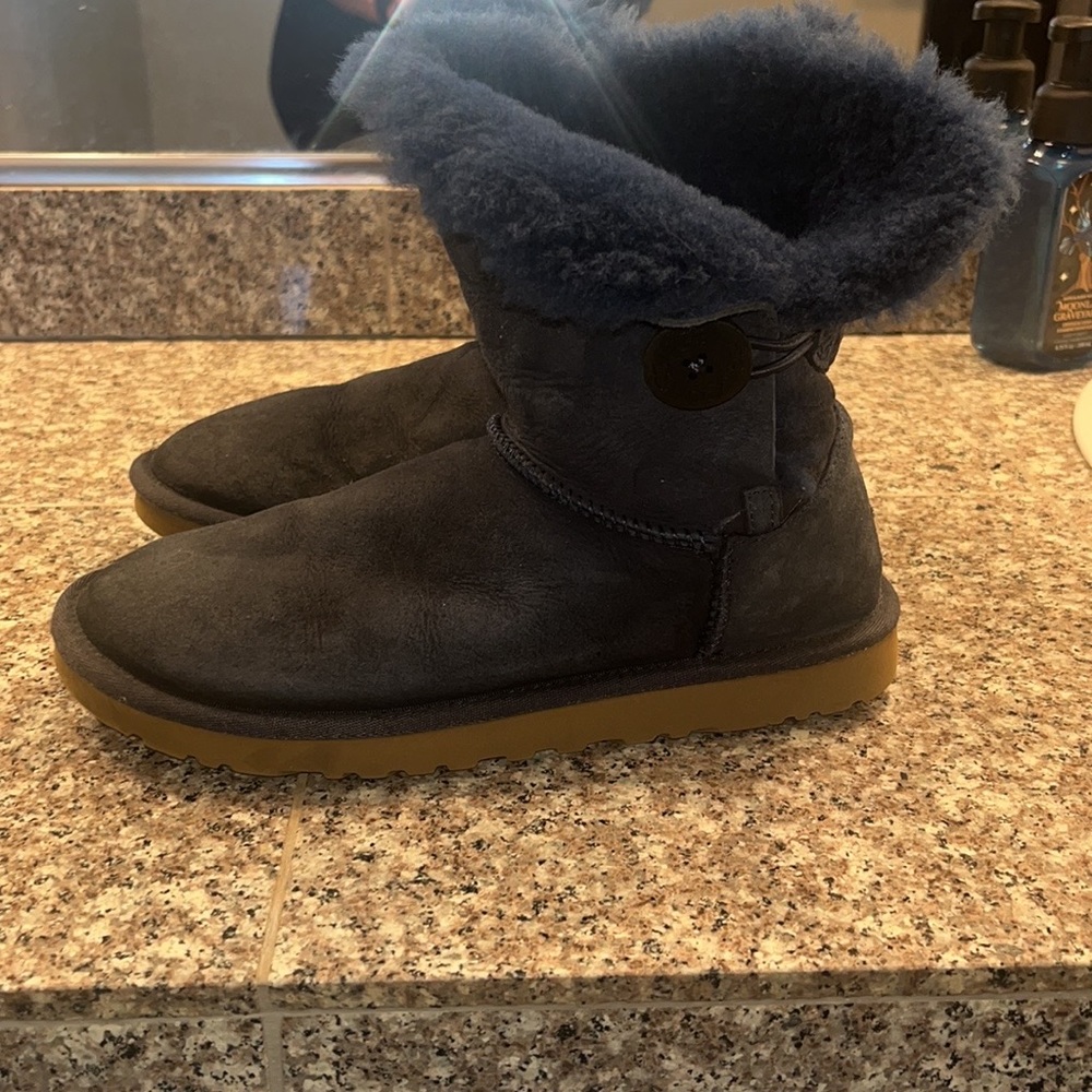 UGG Bailey Button Suede Mid-Calf Boots - Picture 6 of 12